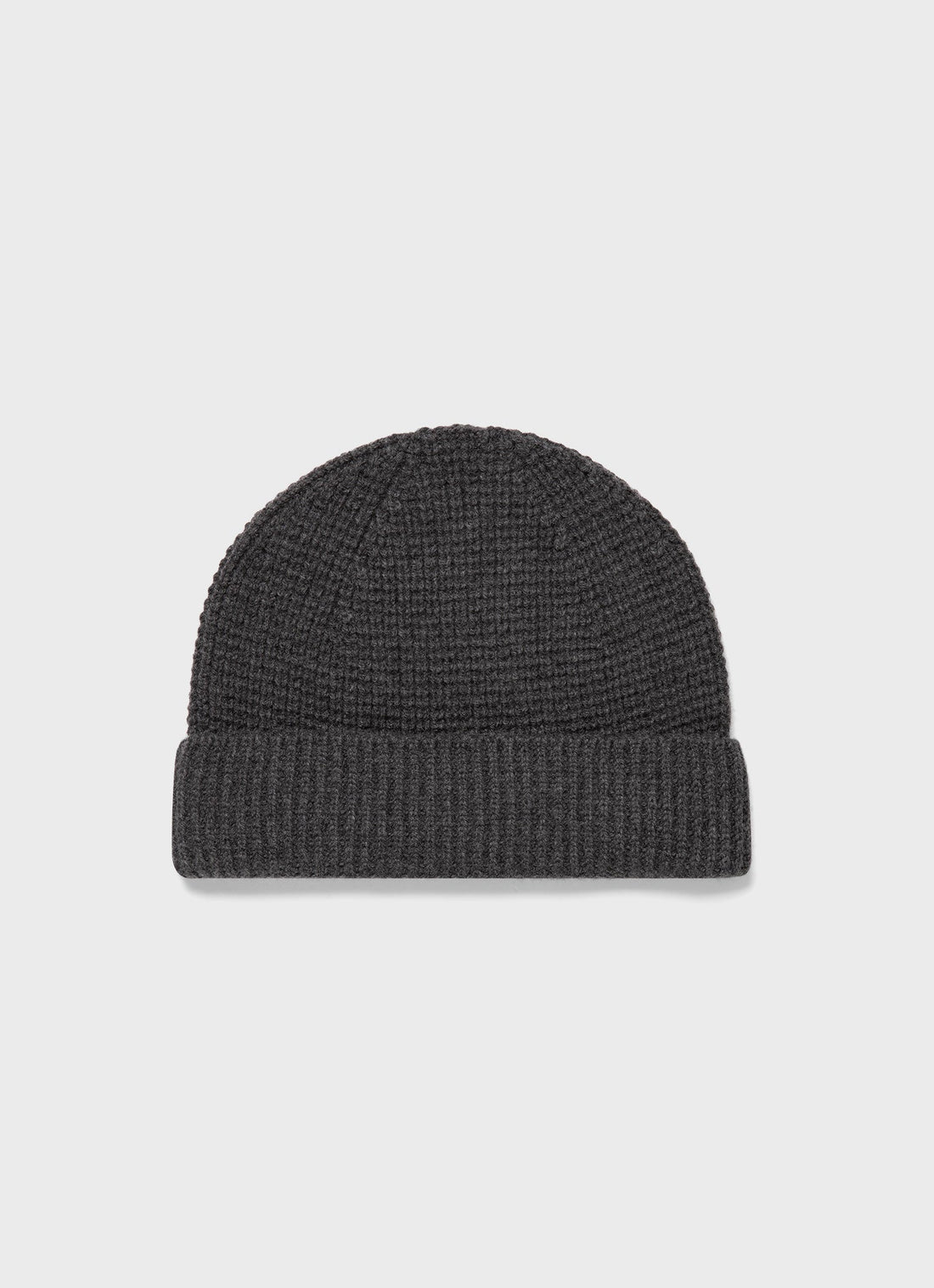 Textured Waffle Hat in Charcoal Melange