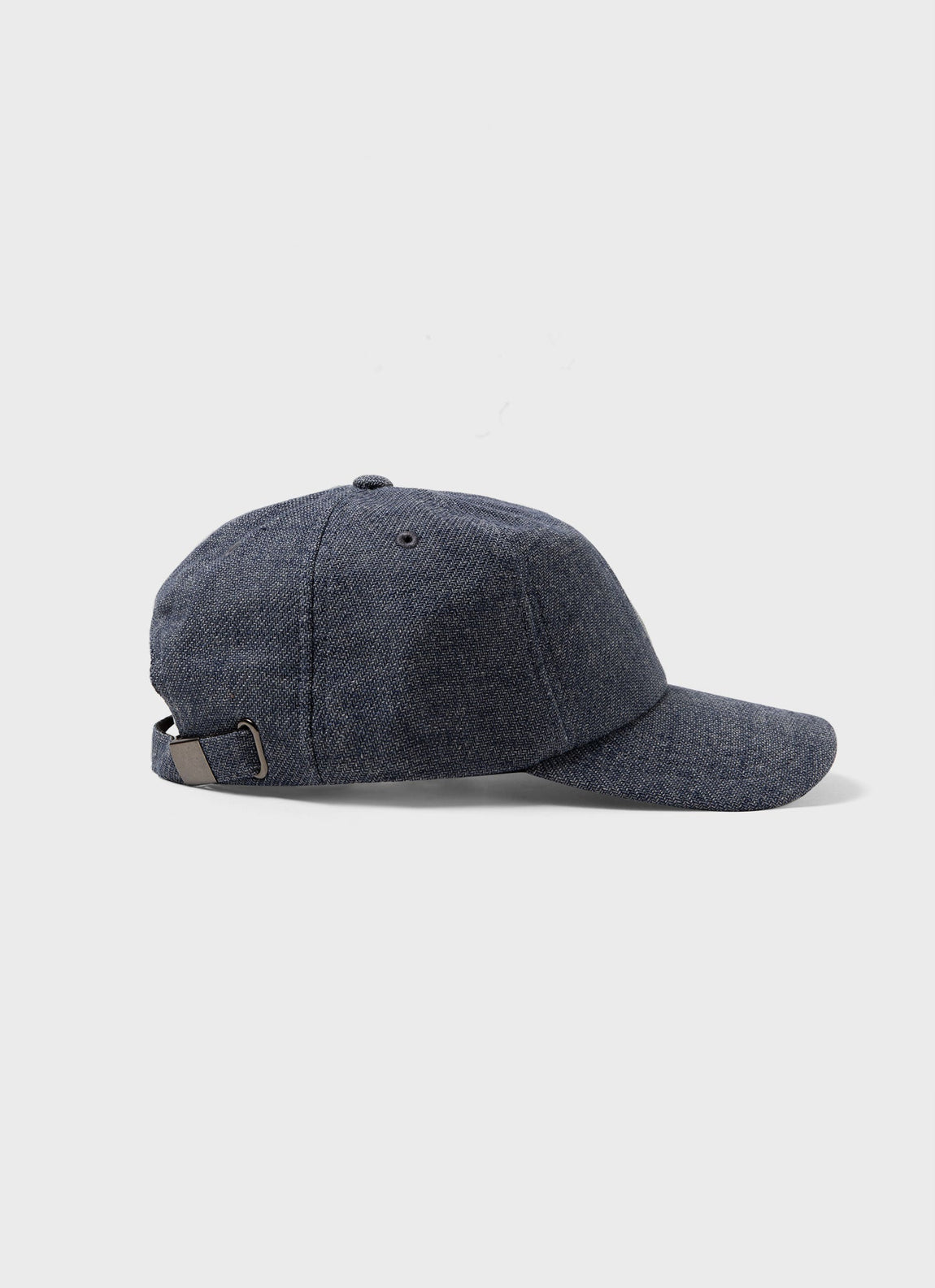 Cotton Linen Twill  Cap in Denim Blue