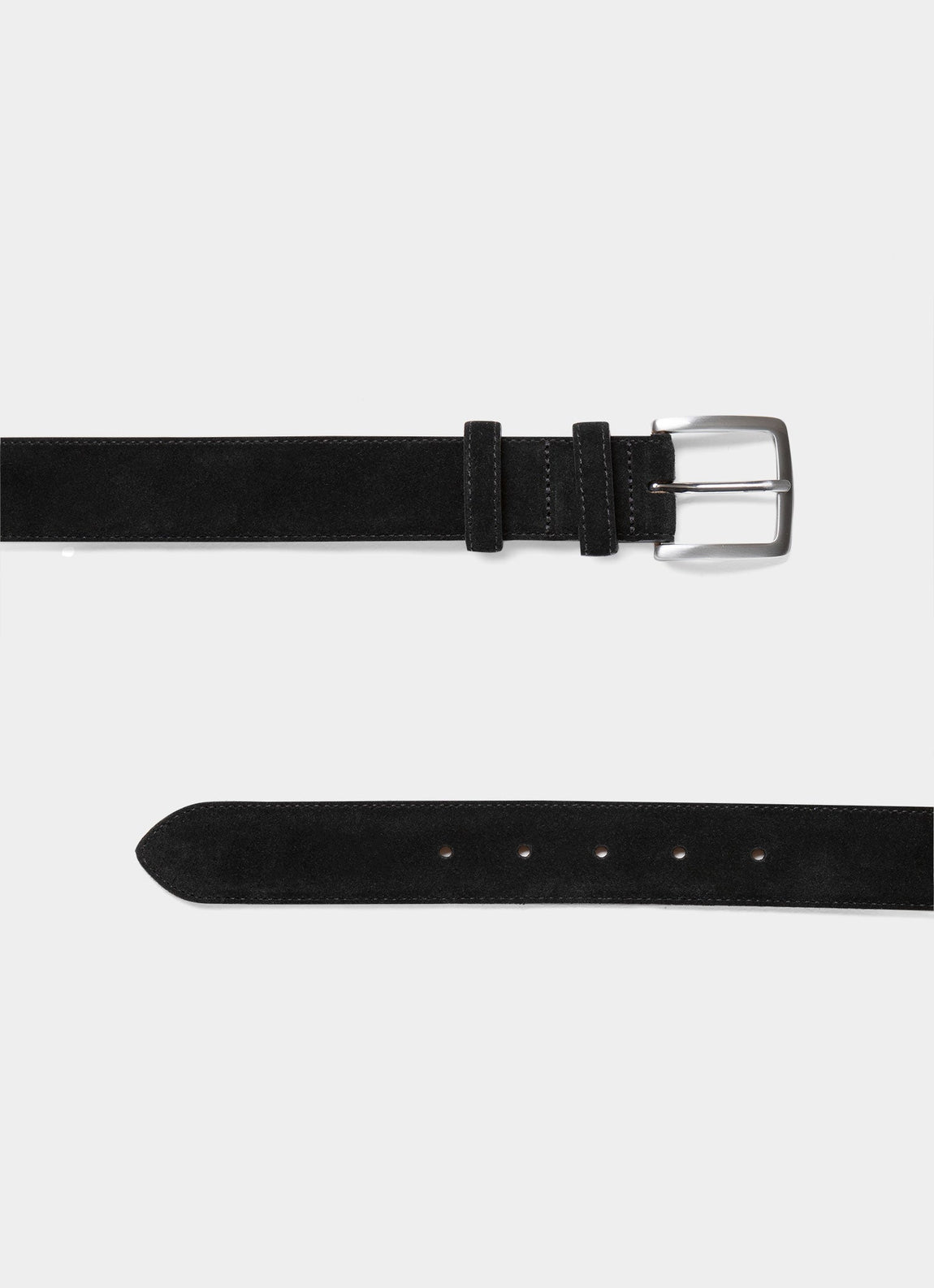 Men's Suede Belt in Black