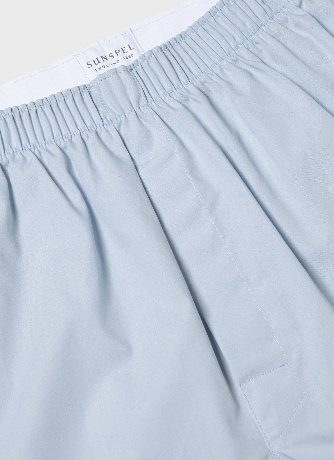 Men's Long Cut Classic Boxer Shorts in Plain Blue