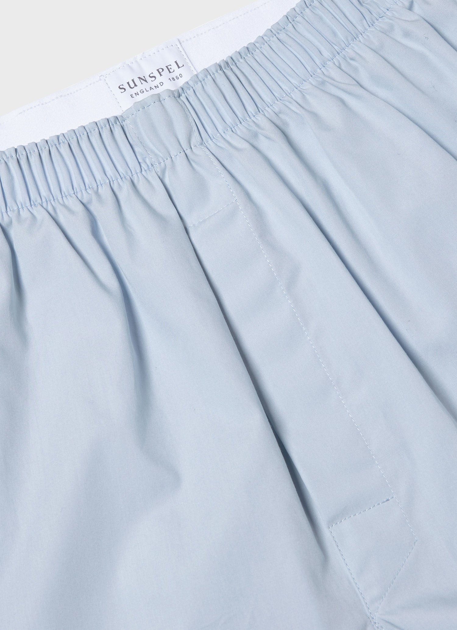 Men's Long Cut Classic Boxer Shorts in Plain Blue