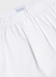 Men's Long Cut Classic Boxer Shorts in White