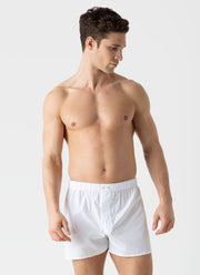 Men's Sea Island Cotton Boxer Short in White