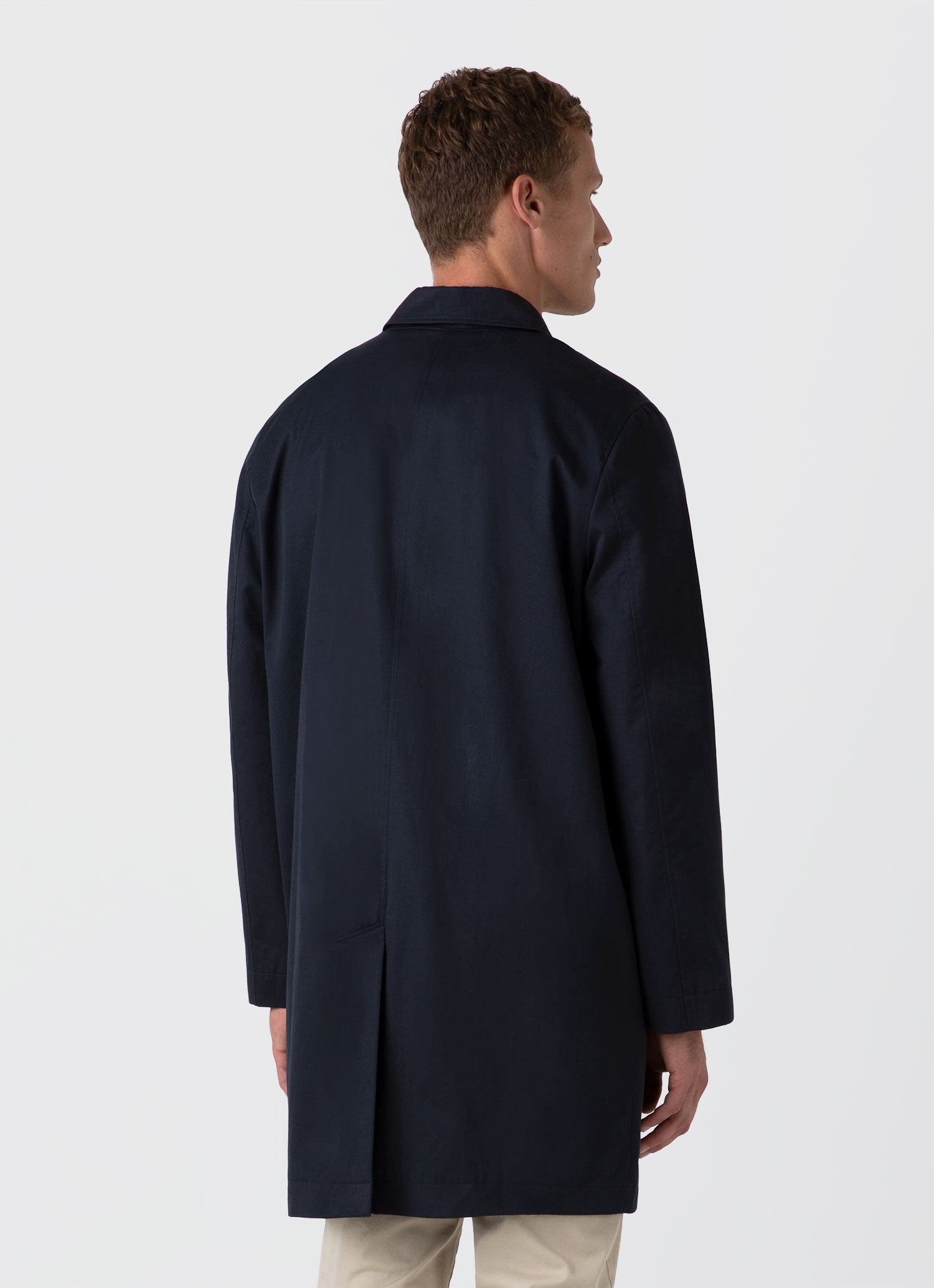 Men's Showerproof Cotton Mac in Navy