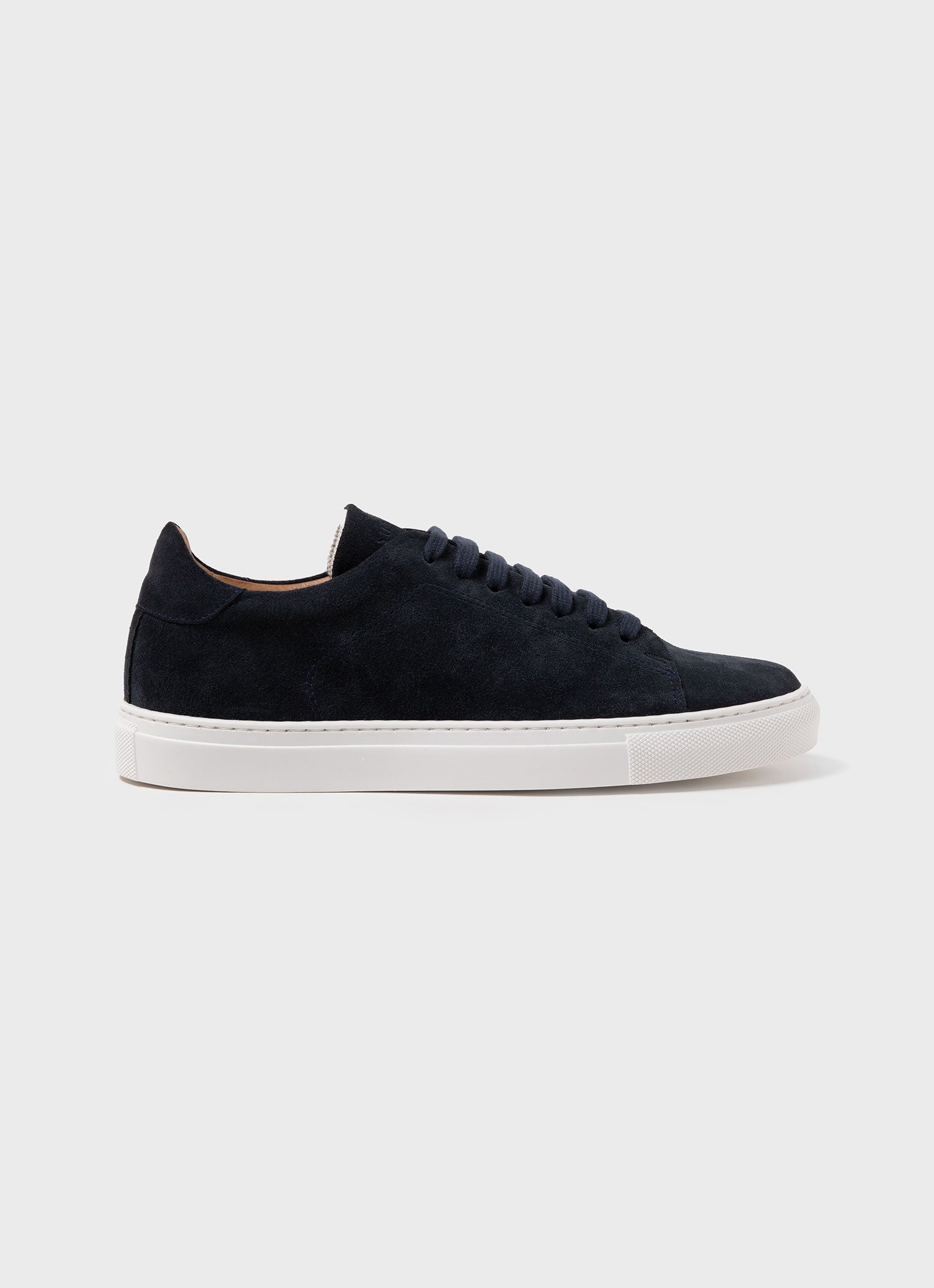 Men's Suede Tennis Shoe in Light Navy