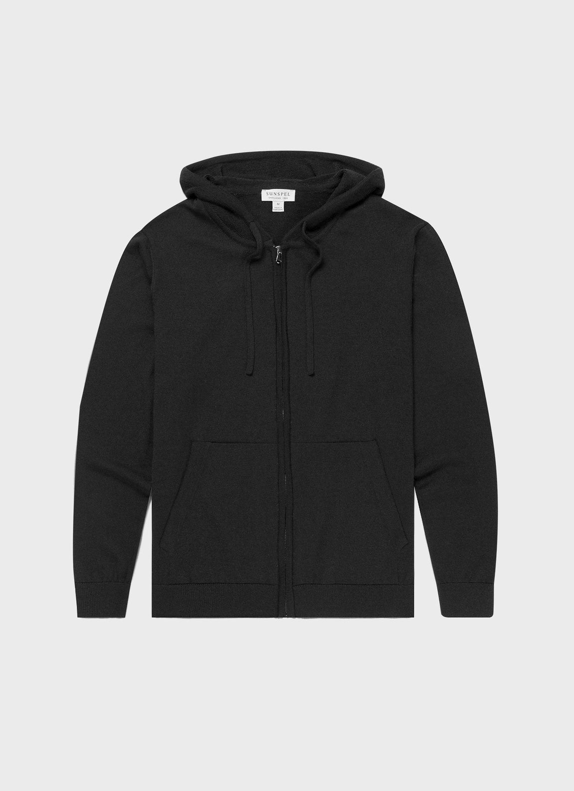 Men's Merino Zip Hoody in Black