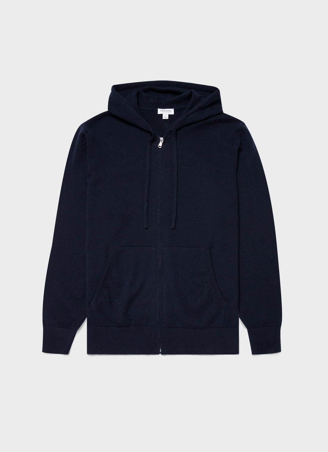 Men's Cashmere Zip Hoody in Navy