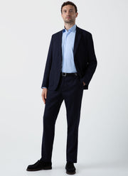 Men's Lightweight Travel Wool Blazer in Navy