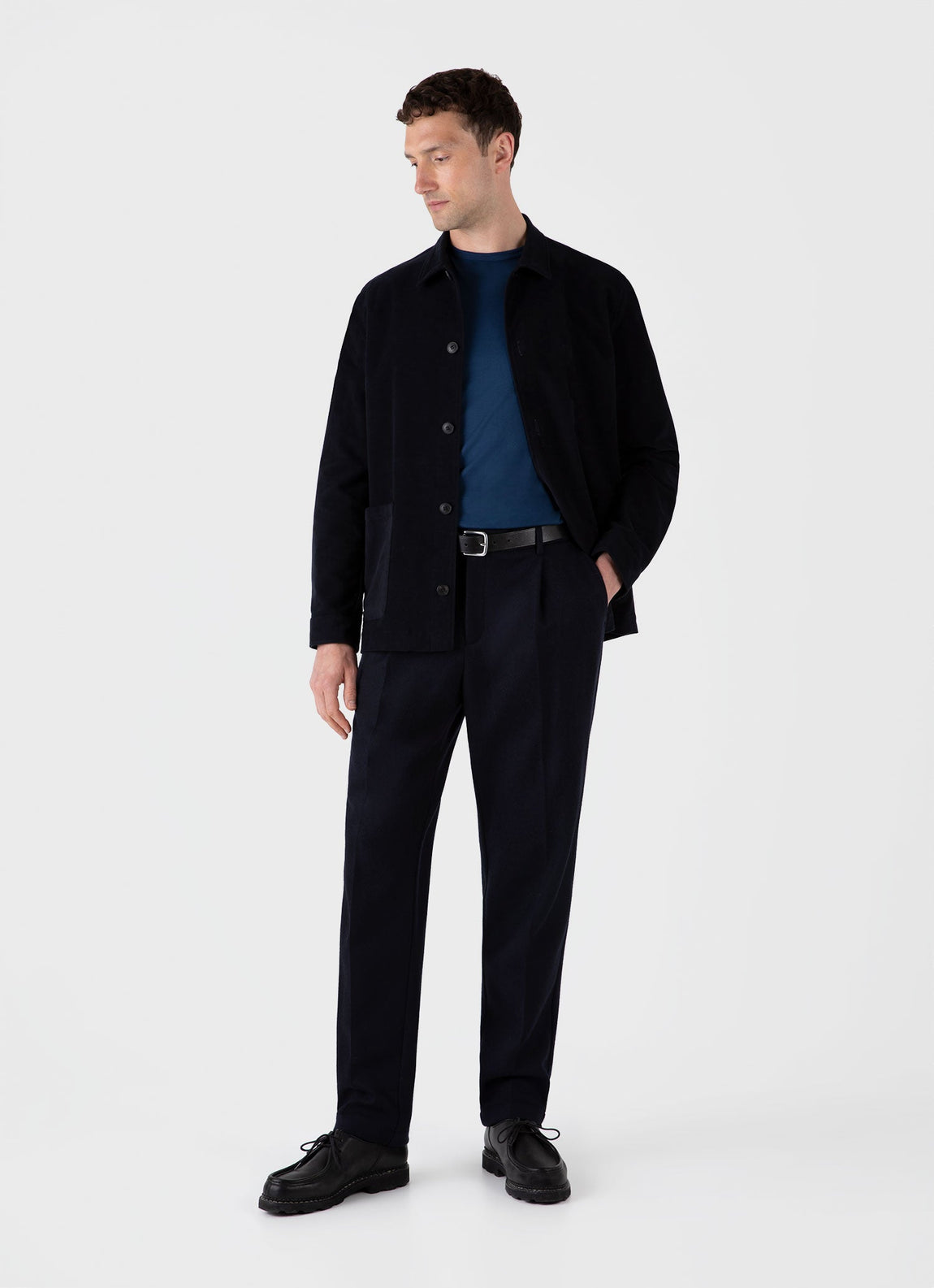 Men's Moleskin Twin Pocket Jacket in Navy