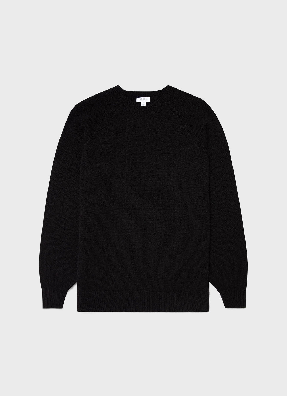 Men's Lambswool Crew Neck Jumper in Black