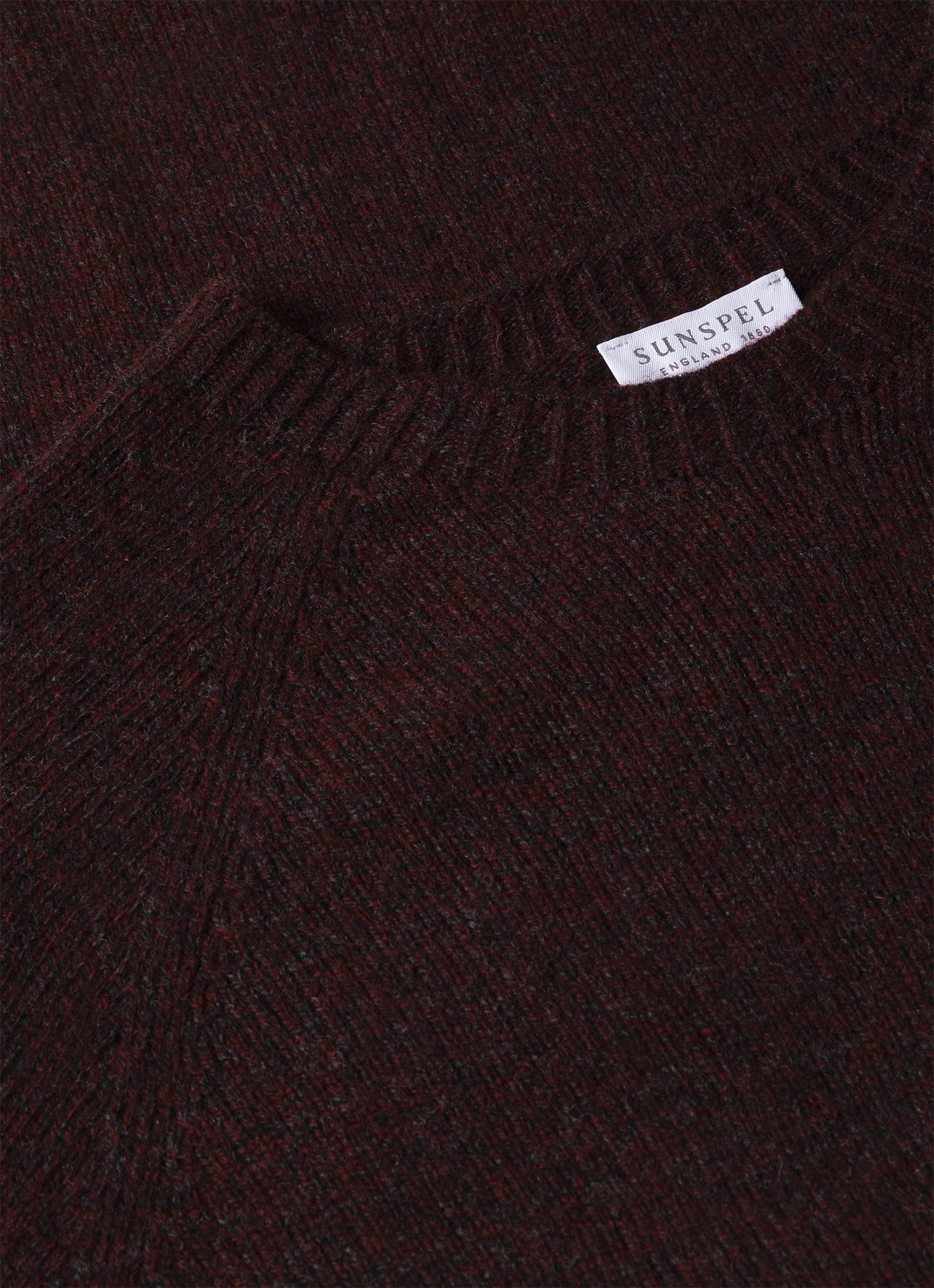 Men's Lambswool Crew Neck Jumper in Port Twist