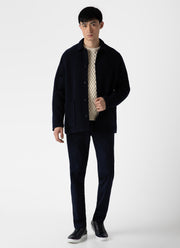 Men's Merino Cable Jumper in Ecru