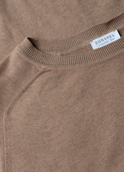 Men's Sea Island Cashmere Crew Neck Jumper in Oat