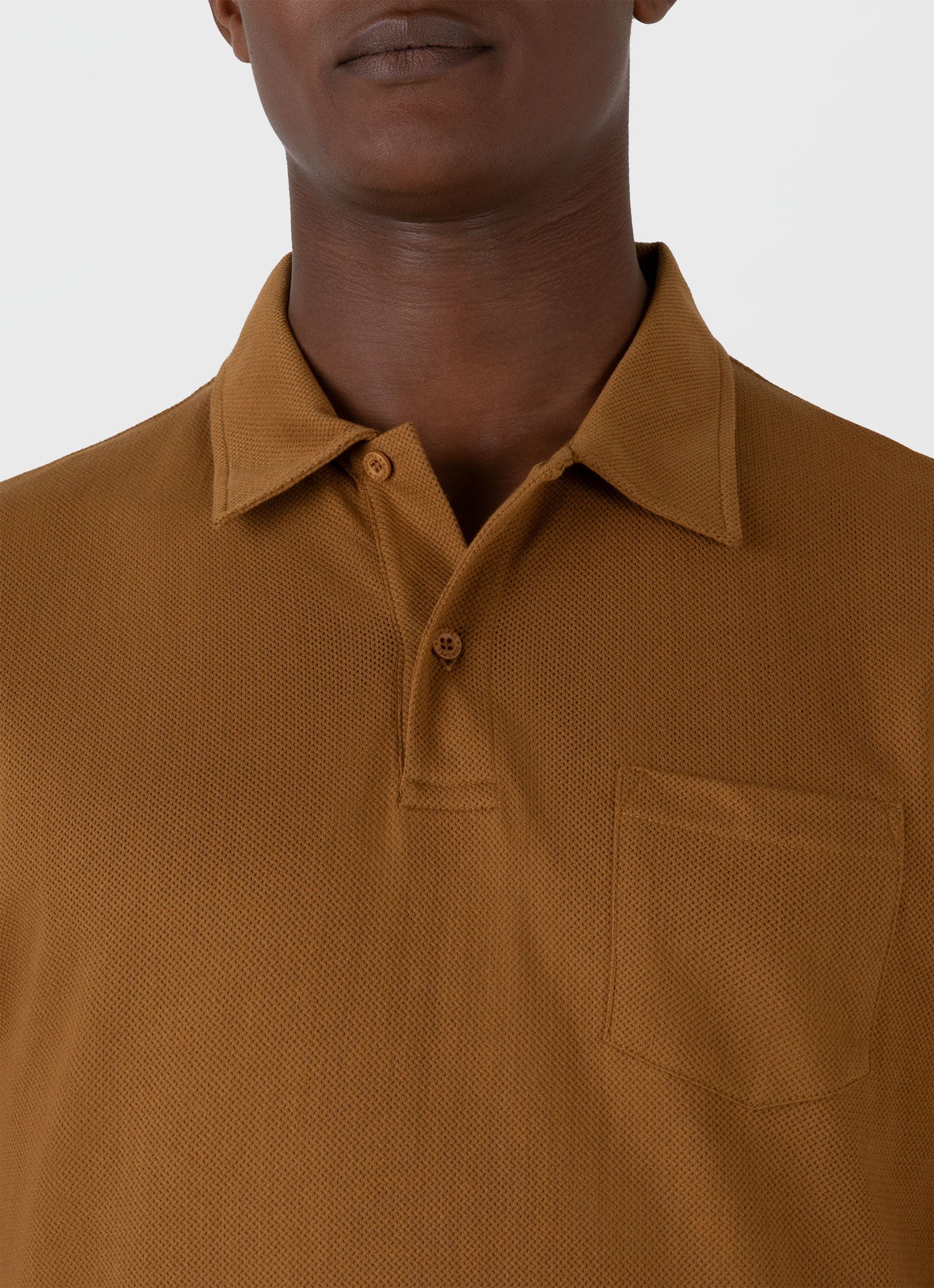 Men's Riviera Polo Shirt in Golden Brown