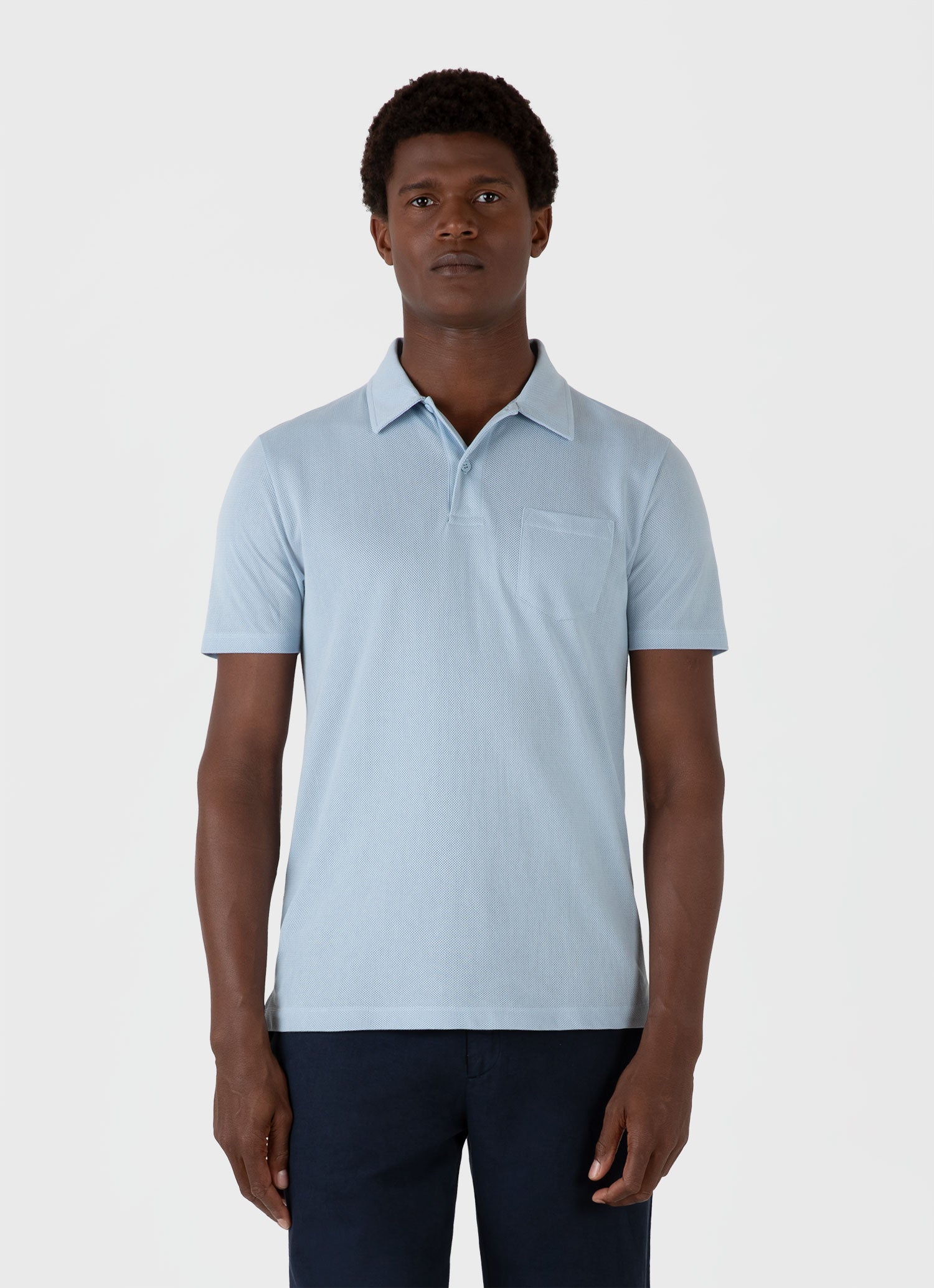 Men's Riviera Polo Shirt in Blue Mist