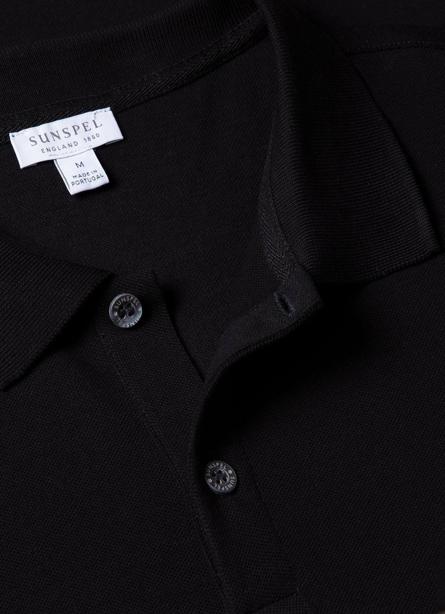 Men's Piqué Polo Shirt in Black