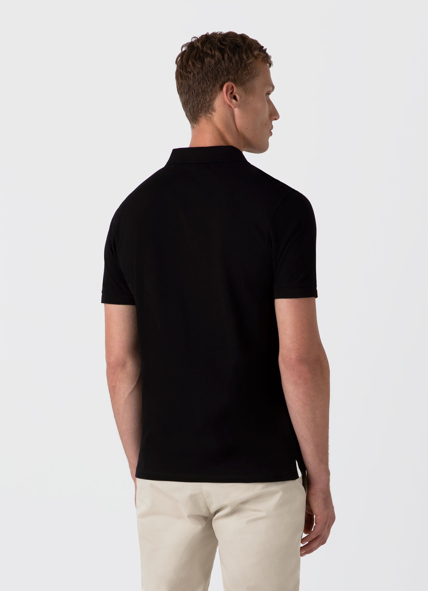 Men's Piqué Polo Shirt in Black