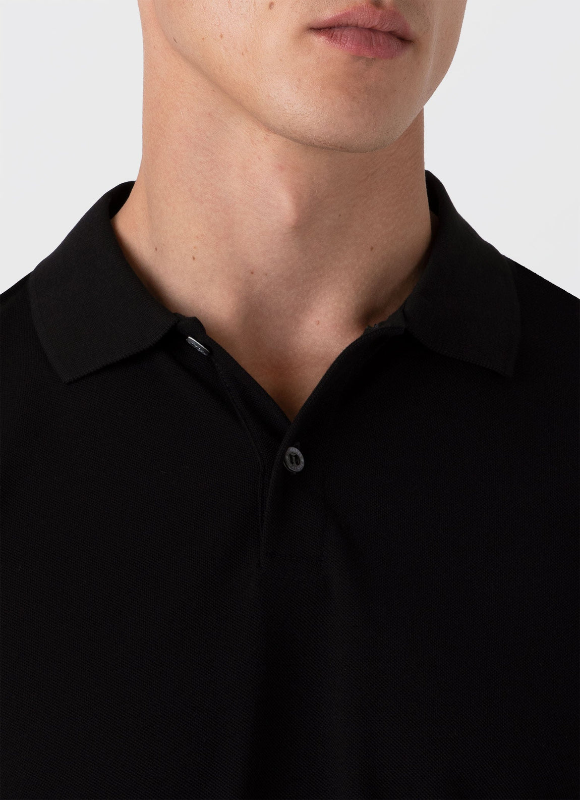 Men's Piqué Polo Shirt in Black