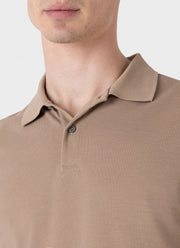 Men's Piqué Polo Shirt in Sandstone