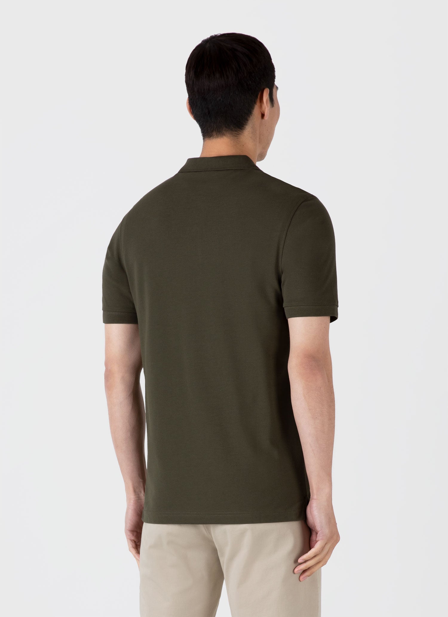 Men's Piqué Polo Shirt in Pine Green