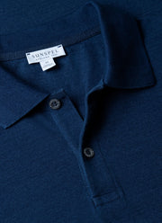 Men's Piqué Polo Shirt in Real Indigo