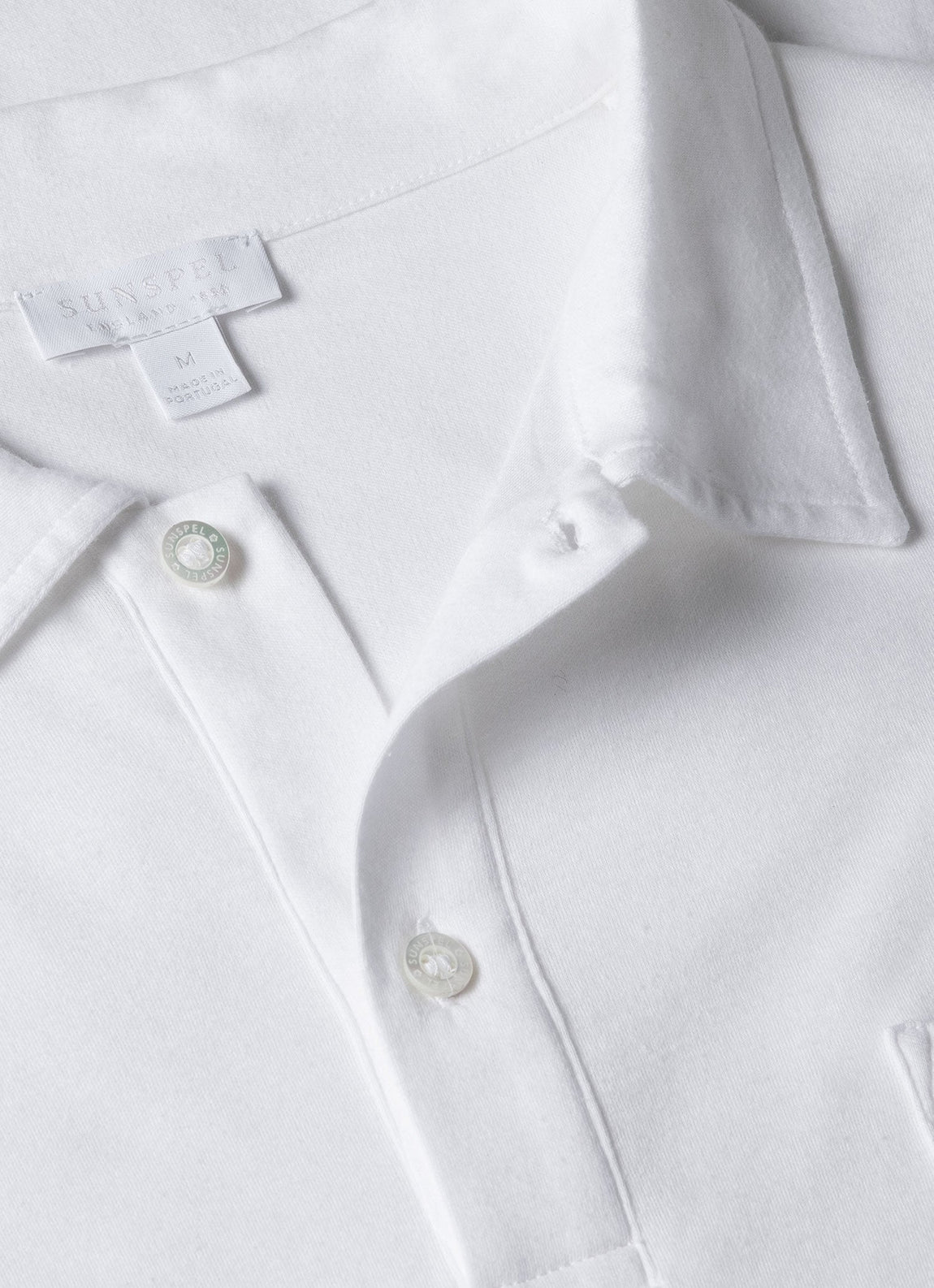 Men's Sea Island Cotton Riviera Polo Shirt in White