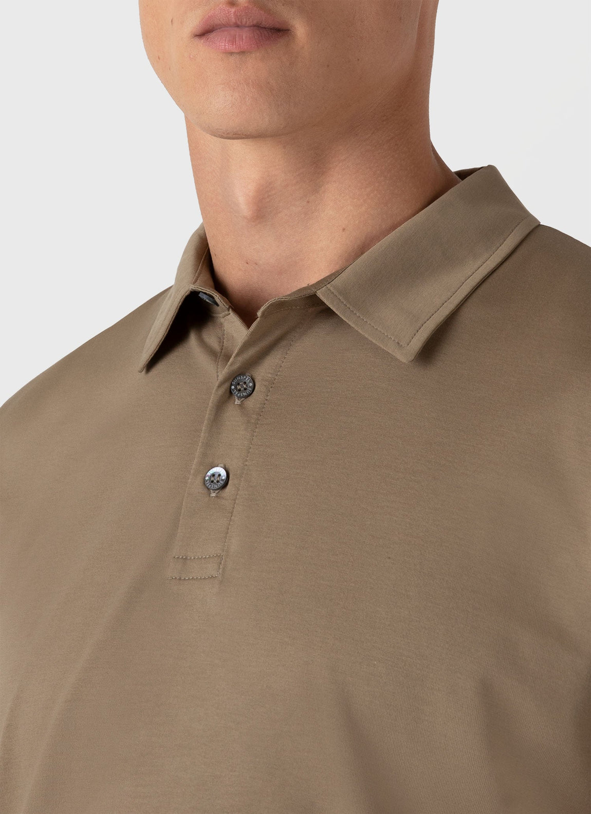 Men's Classic Jersey Polo Shirt in Dark Stone