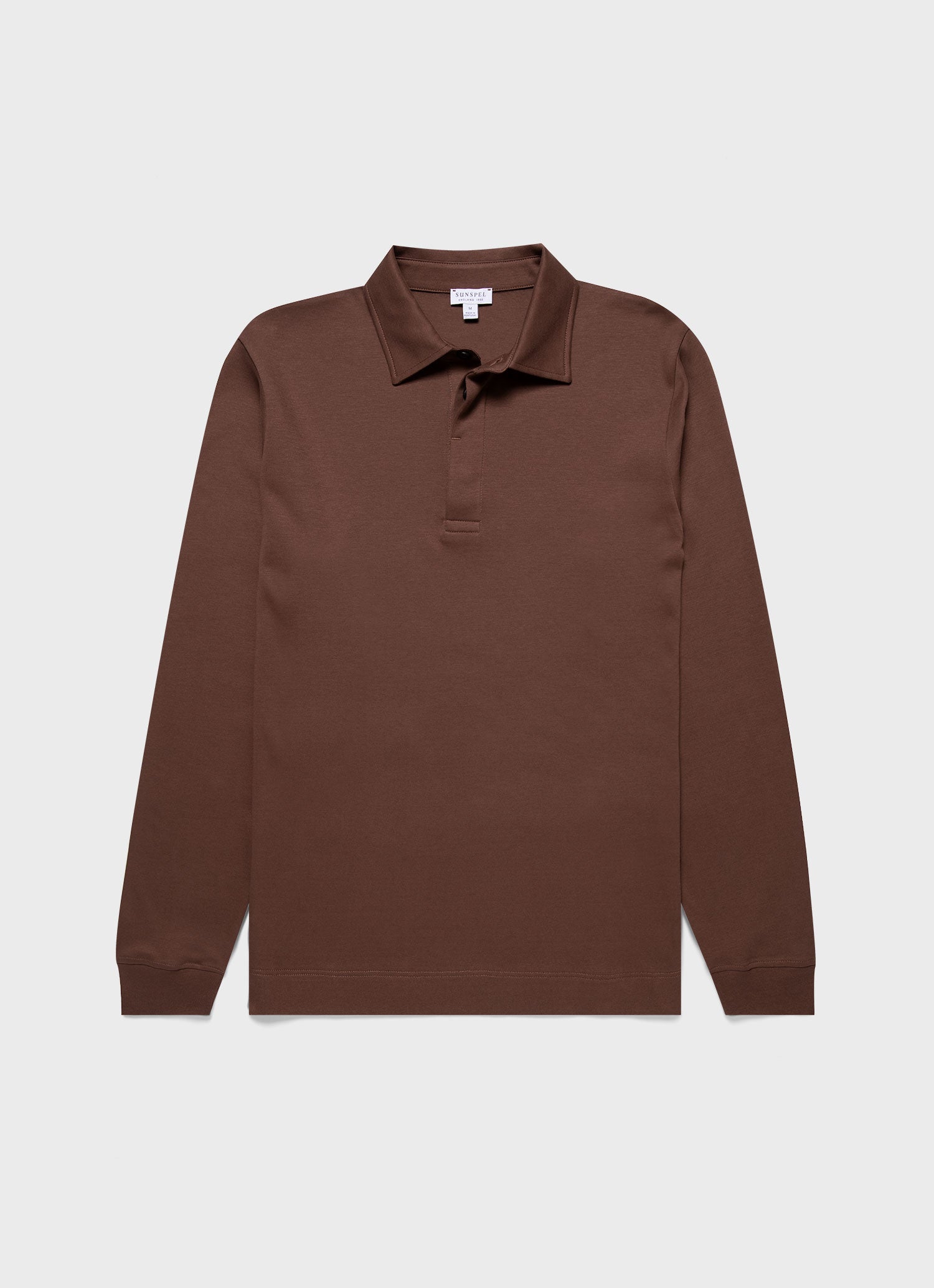 Men's Heavyweight Rugby Polo Shirt in Cocoa Brown