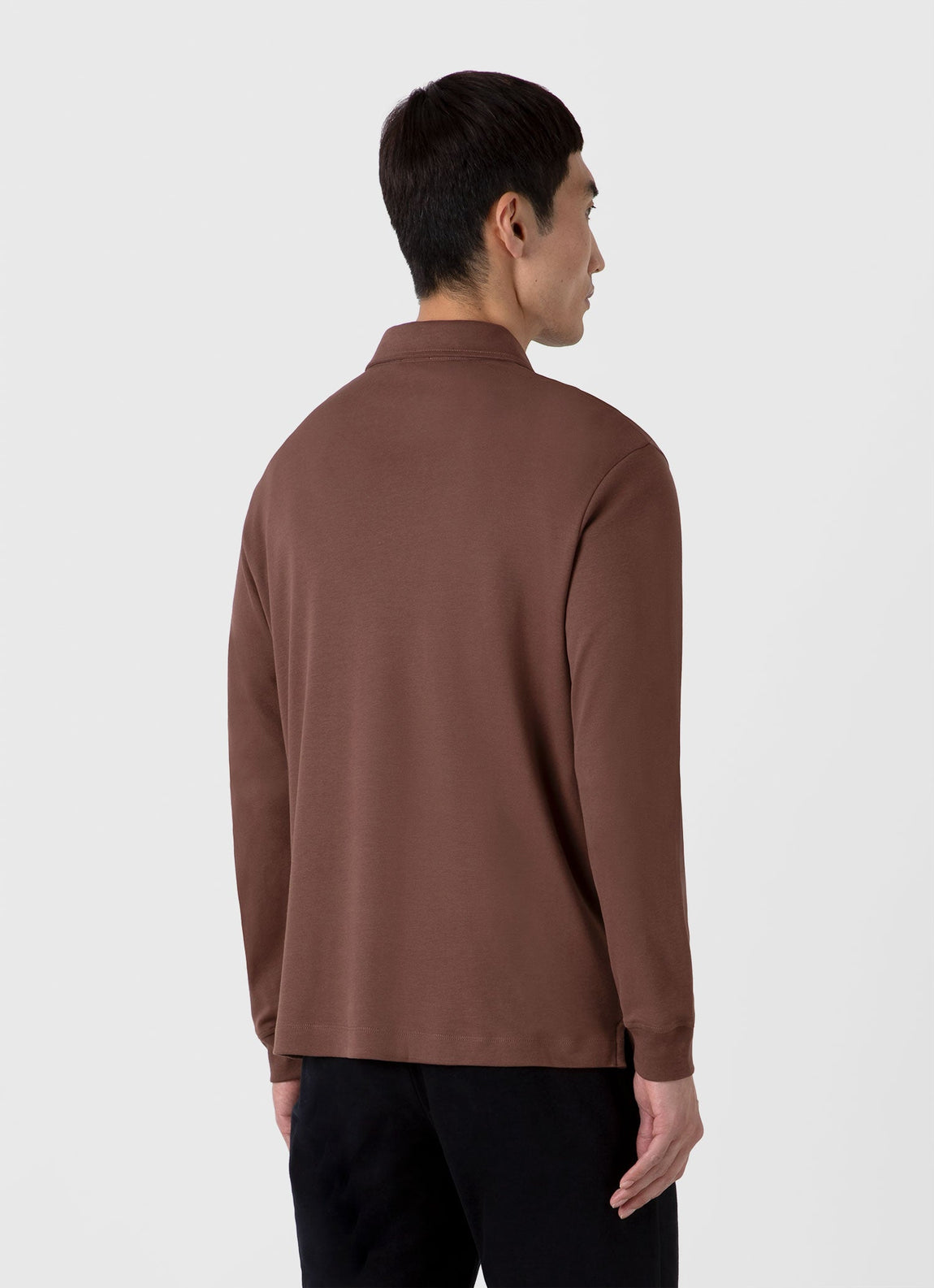 Men's Heavyweight Rugby Polo Shirt in Cocoa Brown