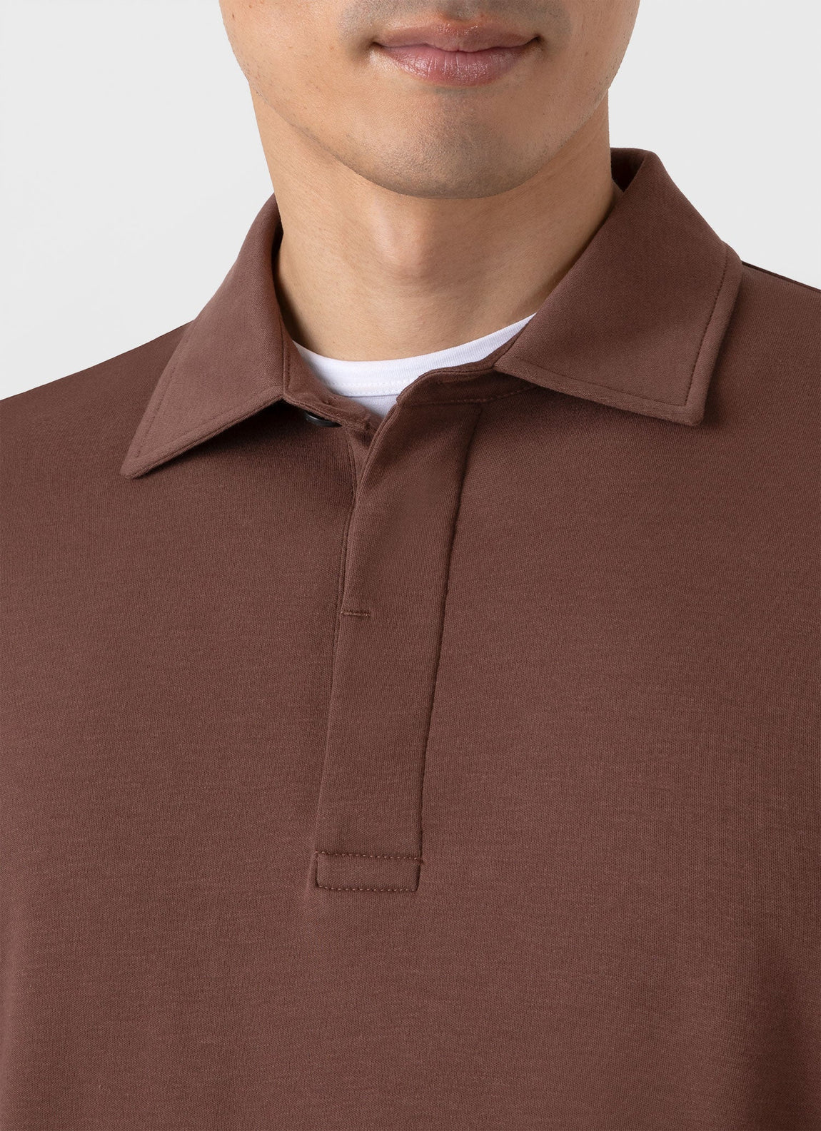 Men's Heavyweight Rugby Polo Shirt in Cocoa Brown