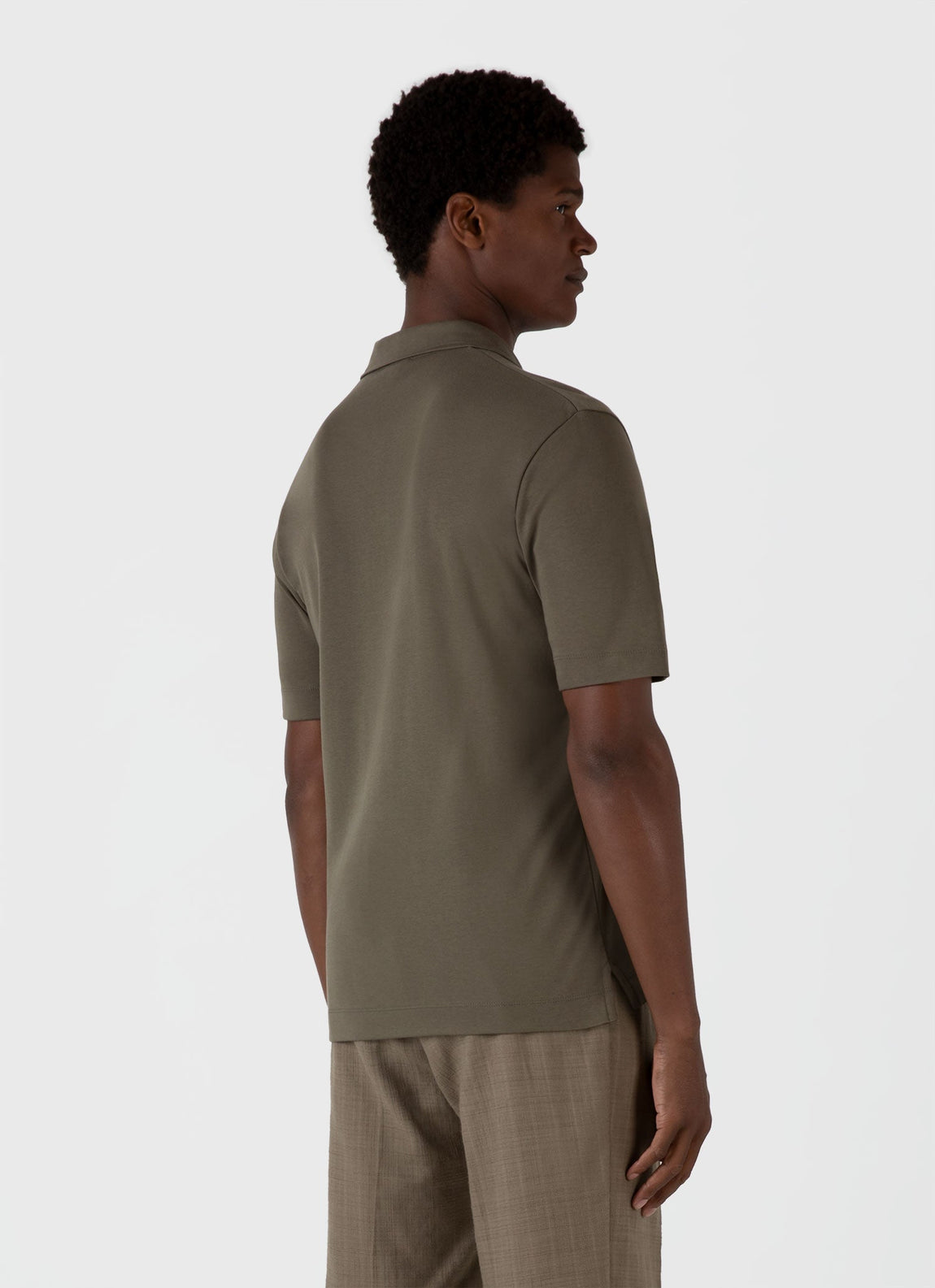 Men's Heavyweight Polo Shirt in Khaki