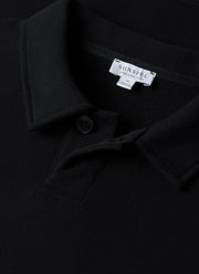 Men's Loopback Polo Sweatshirt in Black