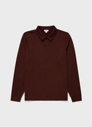 Men's Loopback Polo Sweatshirt in Raisin