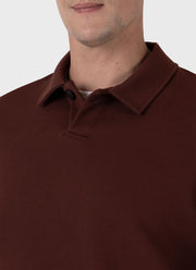 Men's Loopback Polo Sweatshirt in Raisin