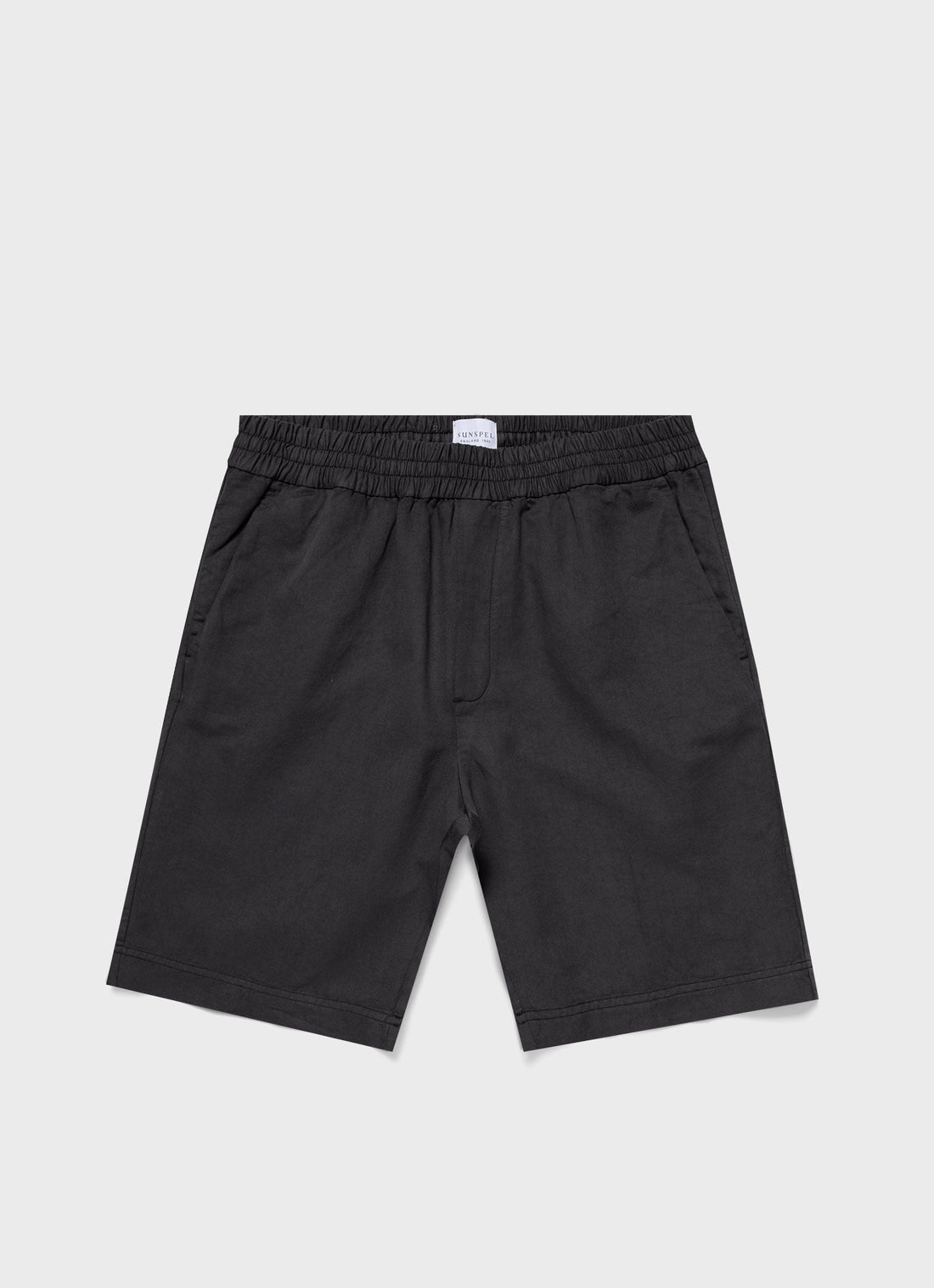 Men's Cotton Linen Drawstring Short in Charcoal