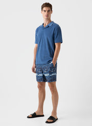 Men's Swimshort in Bluestone Ocean Water Print