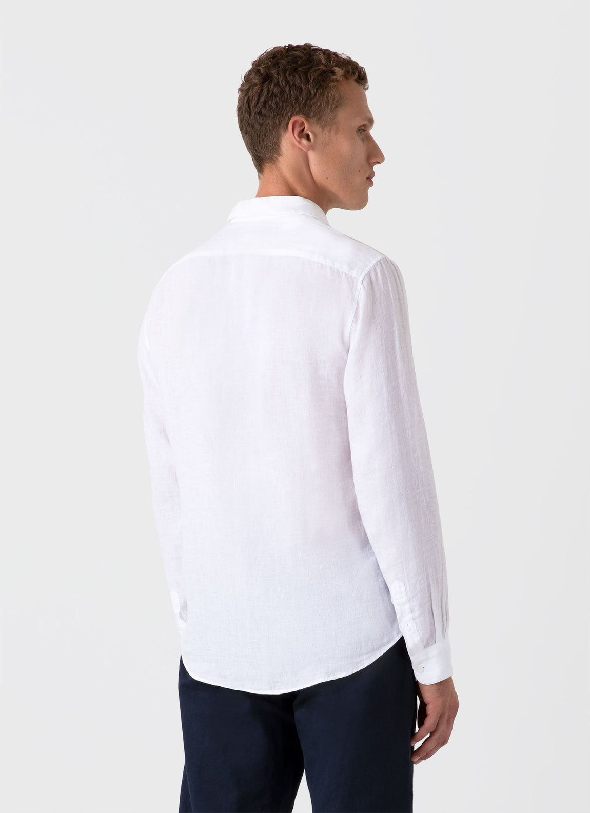 Men's Linen Shirt in White