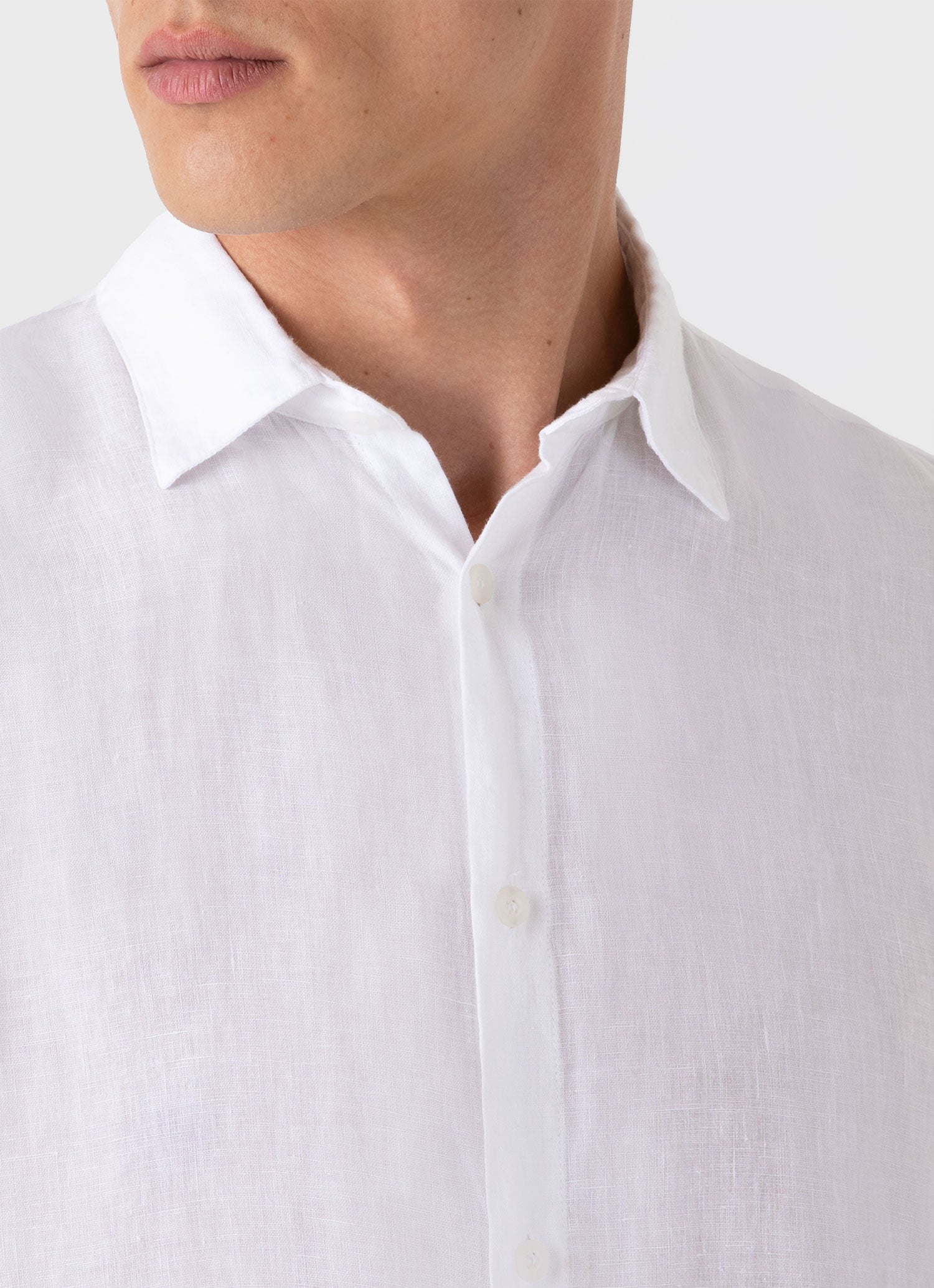 Men's Linen Shirt in White