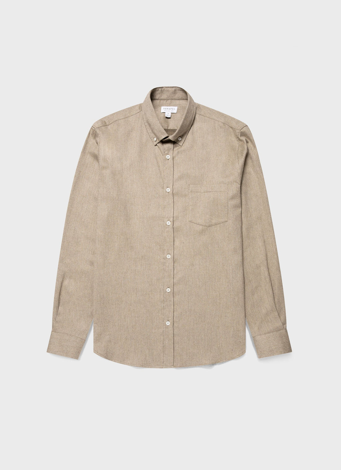 Men's Button Down Flannel Shirt in Sandstone