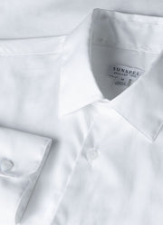 Men's Cotton Stretch Shirt in White