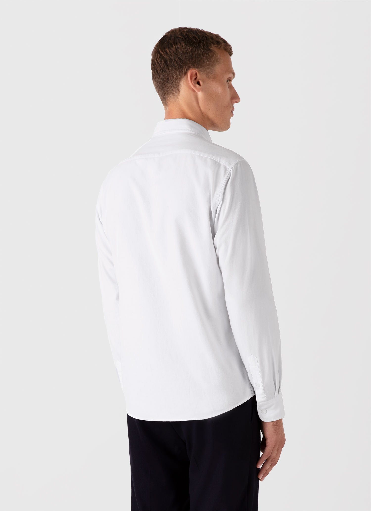 Men's Button Down Oxford Shirt in White