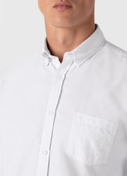 Men's Button Down Oxford Shirt in White