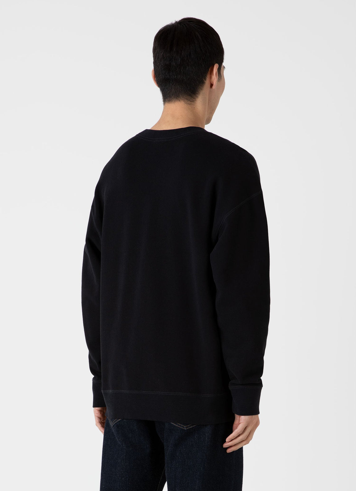 Men's Oversized Loopback Sweatshirt in Black