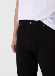 Men's Cotton Drill 5 Pocket Trouser in Black