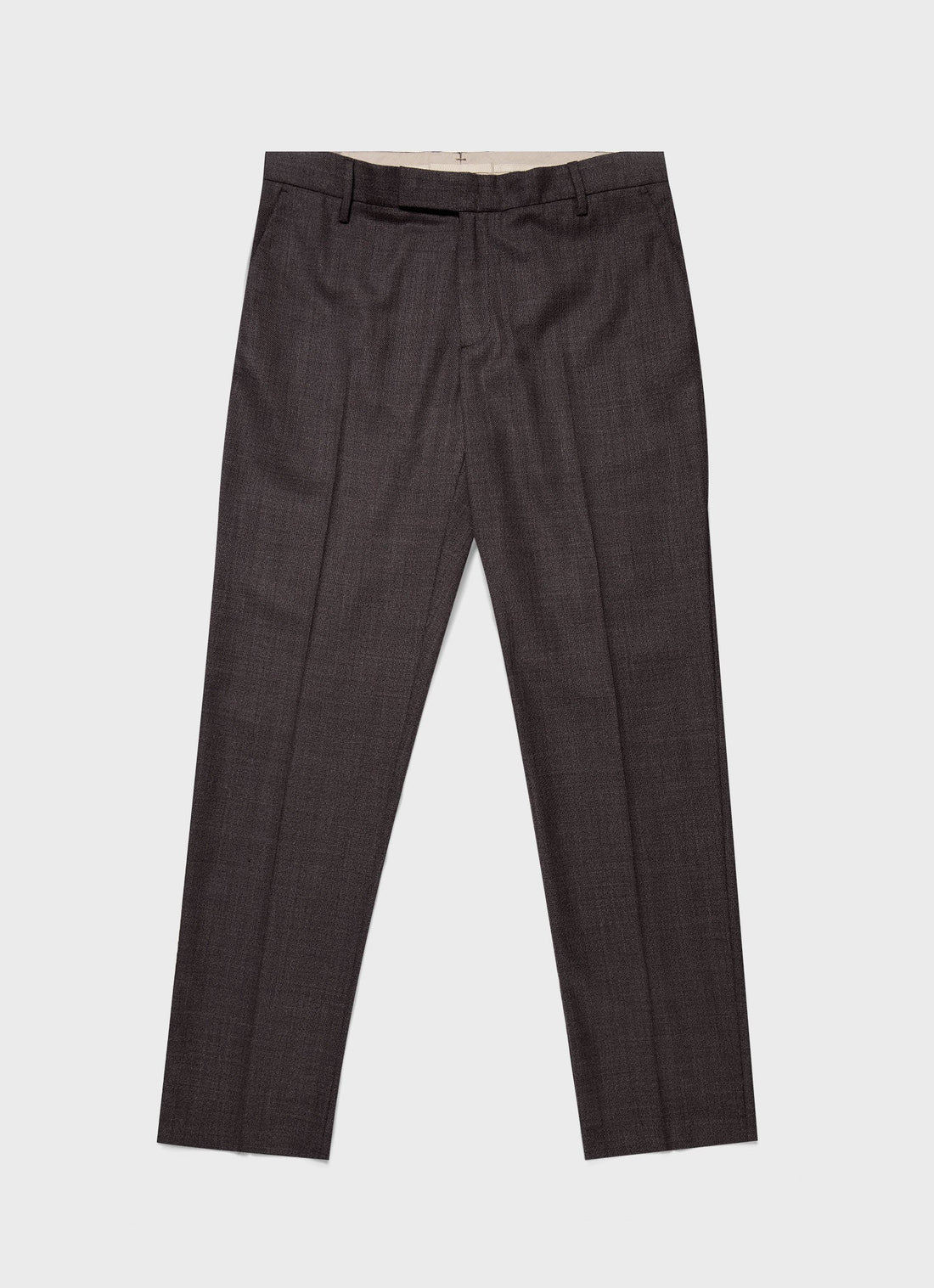 Men's Lightweight Travel Wool Trouser in Light Coffee Melange