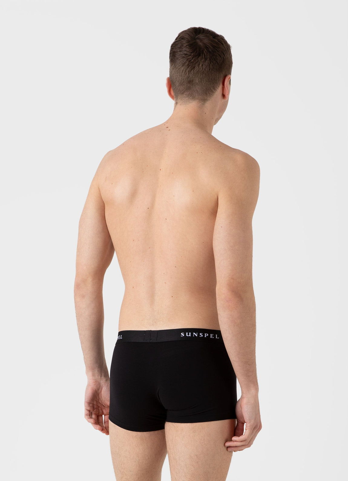 Men's Logo Stretch Cotton Trunks in Black