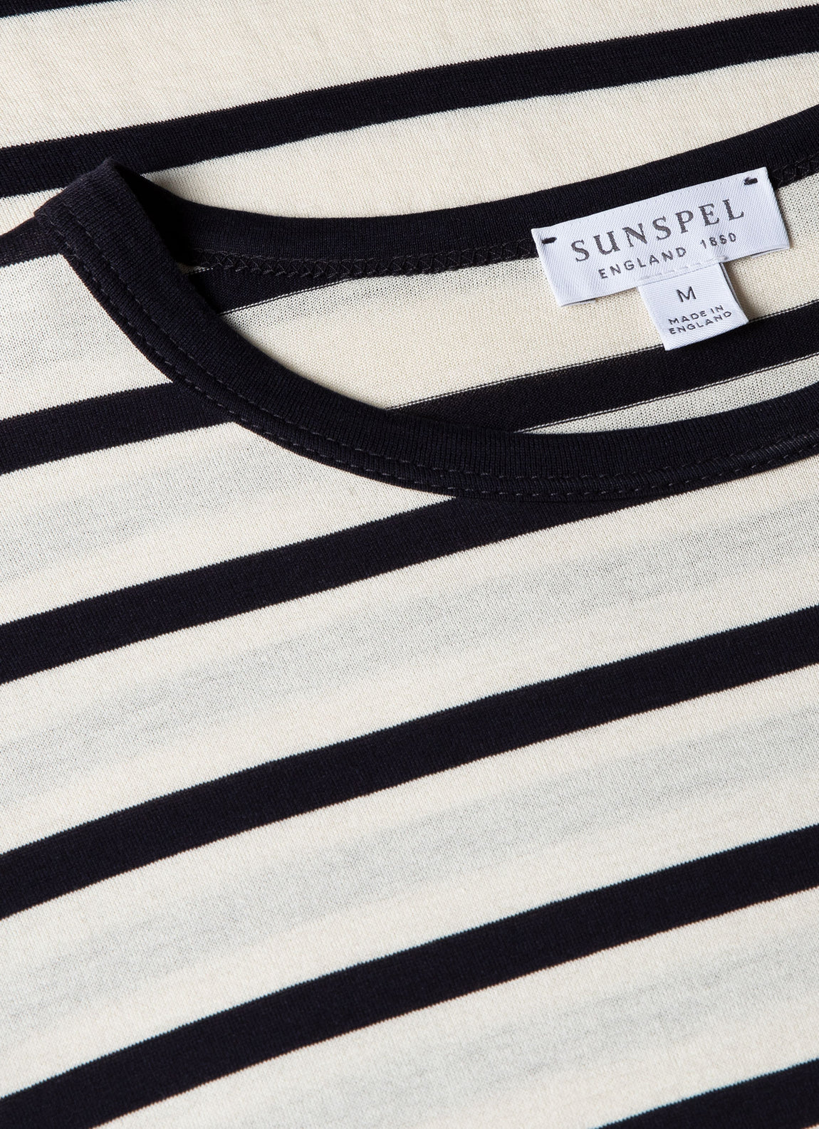 Men's Classic T-shirt in Ecru/Navy Breton Stripe