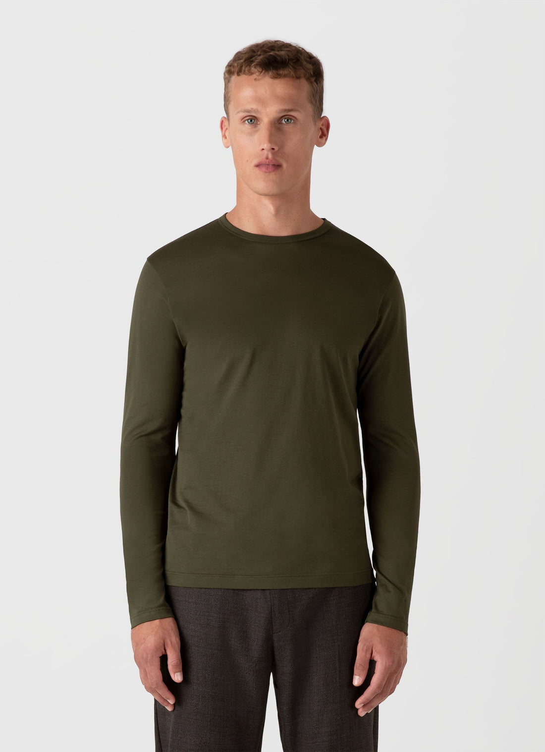 Men's Long Sleeve Classic T-shirt in Pine Green