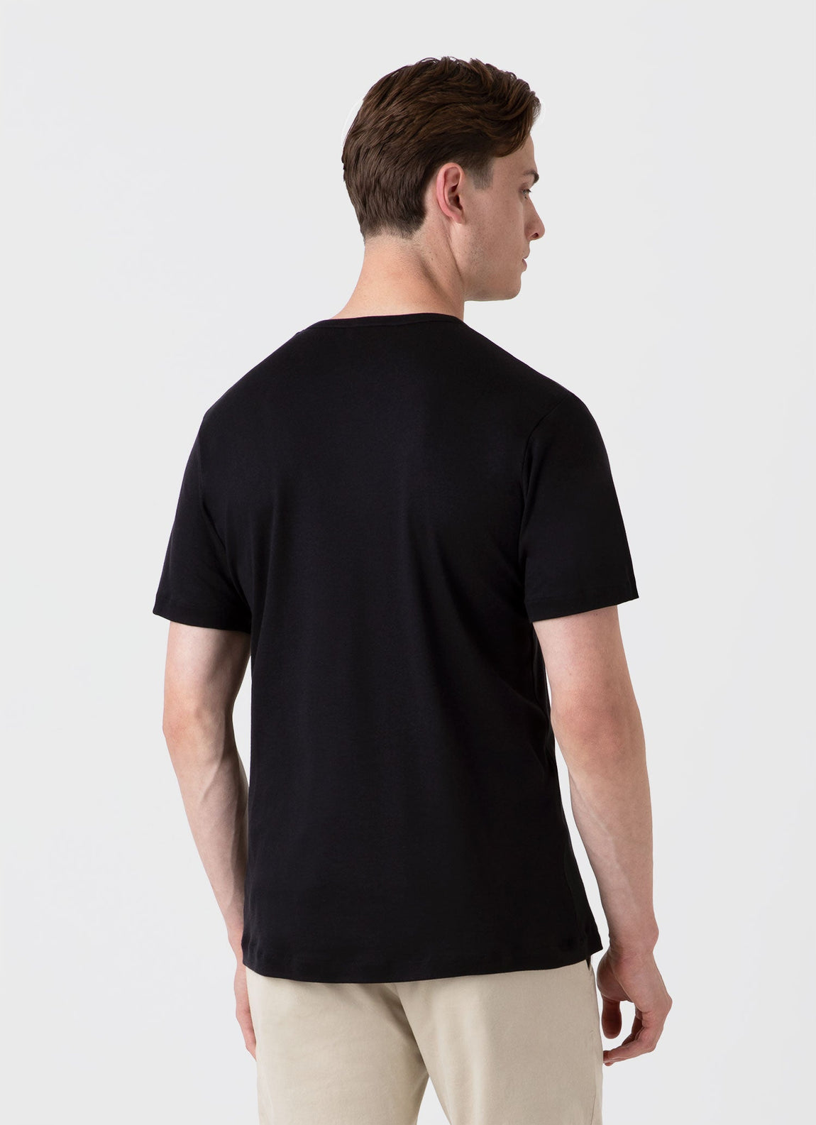 Men's Sea Island Cotton T-shirt in Black