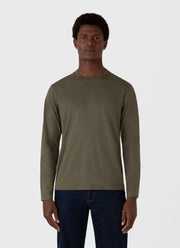 Men's Long Sleeve Riviera Midweight T-shirt in Khaki